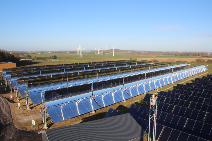 6.8 MWth solar heating combination plant